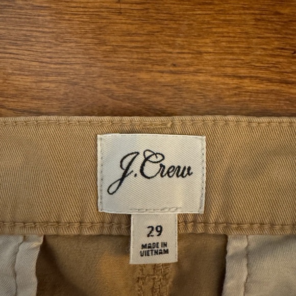 J. Crew "Vintage Straight" Size 29 Solid Tan Mid-Rise Khaki Pants - EUC - Picture 3 of 5